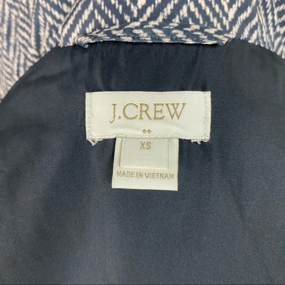 J. Crew Quilted Puffer Vest Chevron Double Zipper - Picture 2 of 9